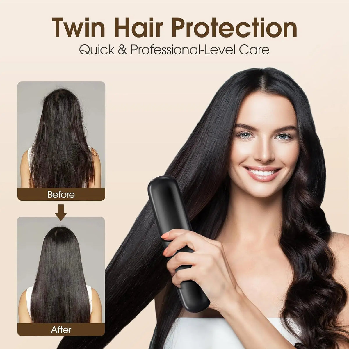 Brosse lissante sans fil – idéale pour les retouches express