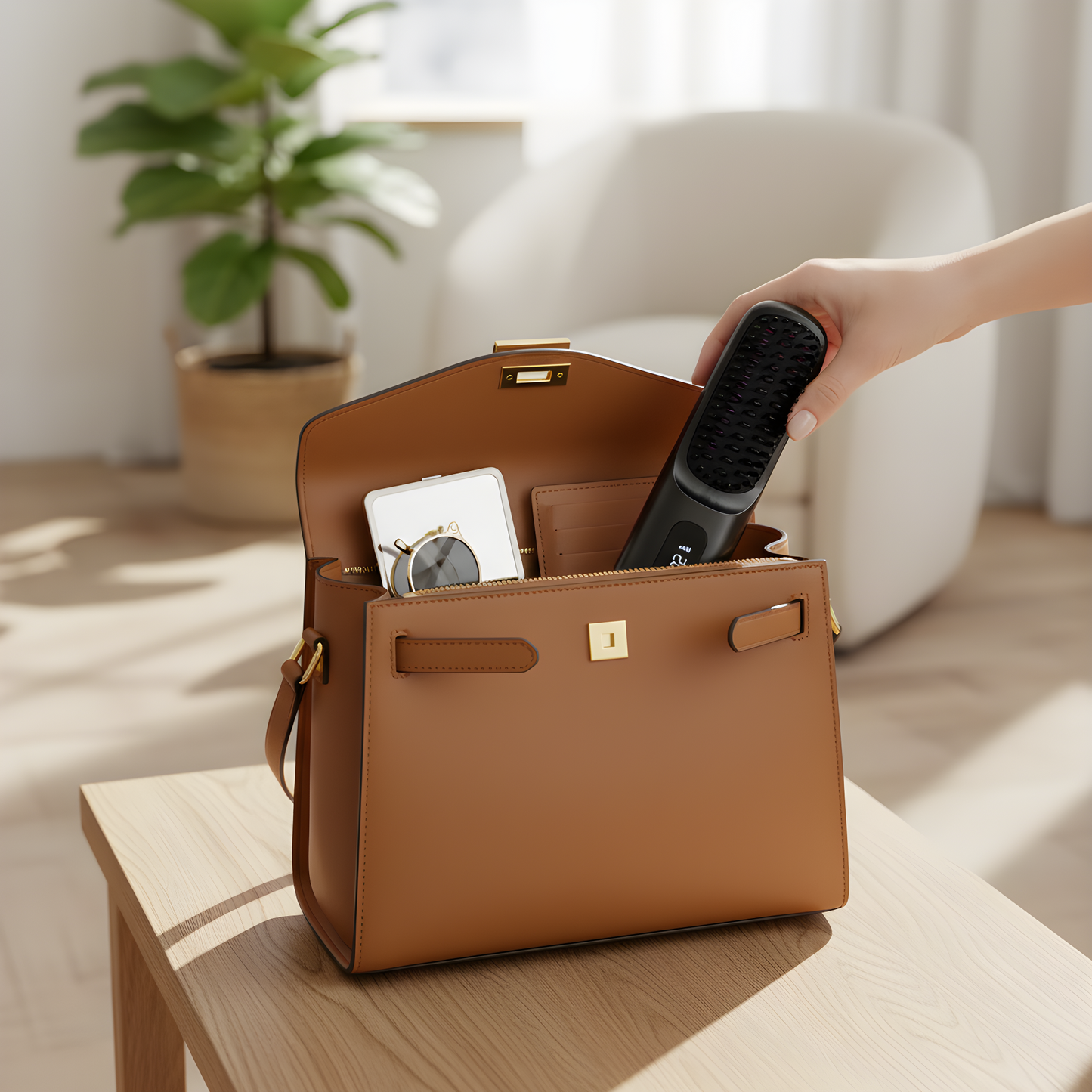 Brosse lissante sans fil – idéale pour les retouches express